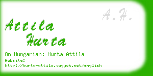 attila hurta business card